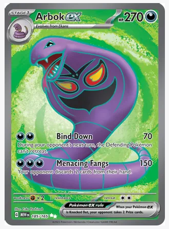 Arbok ex - 185/165 - SV: Scarlet and Violet 151 (MEW)